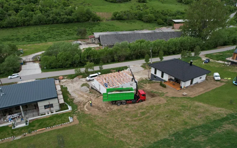 Montáž krovu na rodinnom dome